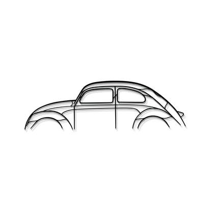 Industrial Style Volkswagen Beetle Metal Wall Decor Minimalist Silhouette