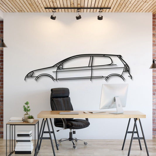 Volkswagen Golf 5 Classic Metal Wall Art Laser Cut 2 Mm Steel Silhouette