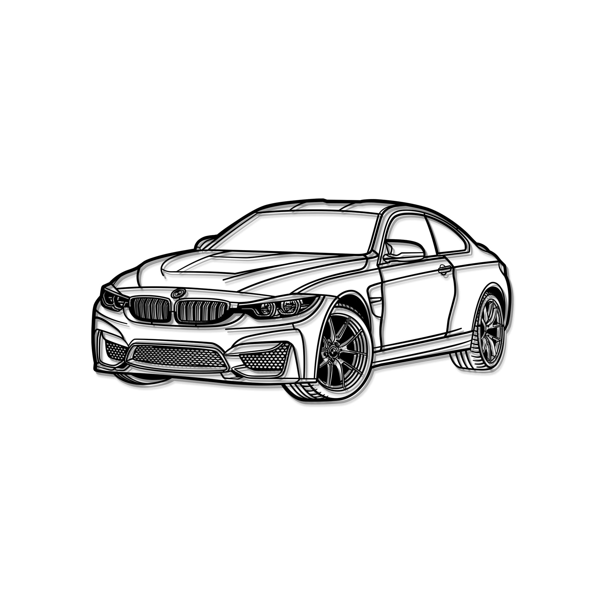 2014 BMW F82 M4 perspective metal wall art – perfect gift for performance car enthusiasts