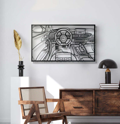 Automotive wall art: RS6 Avant cockpit metal design