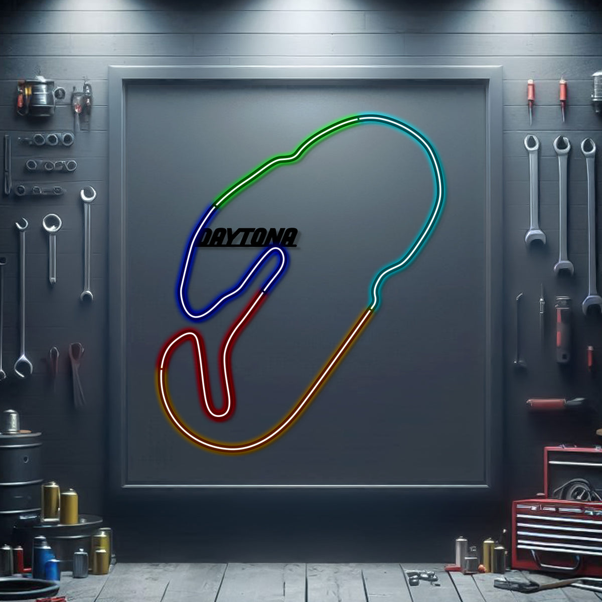 Daytona Metall Neon Rennstrecke - MTN0126