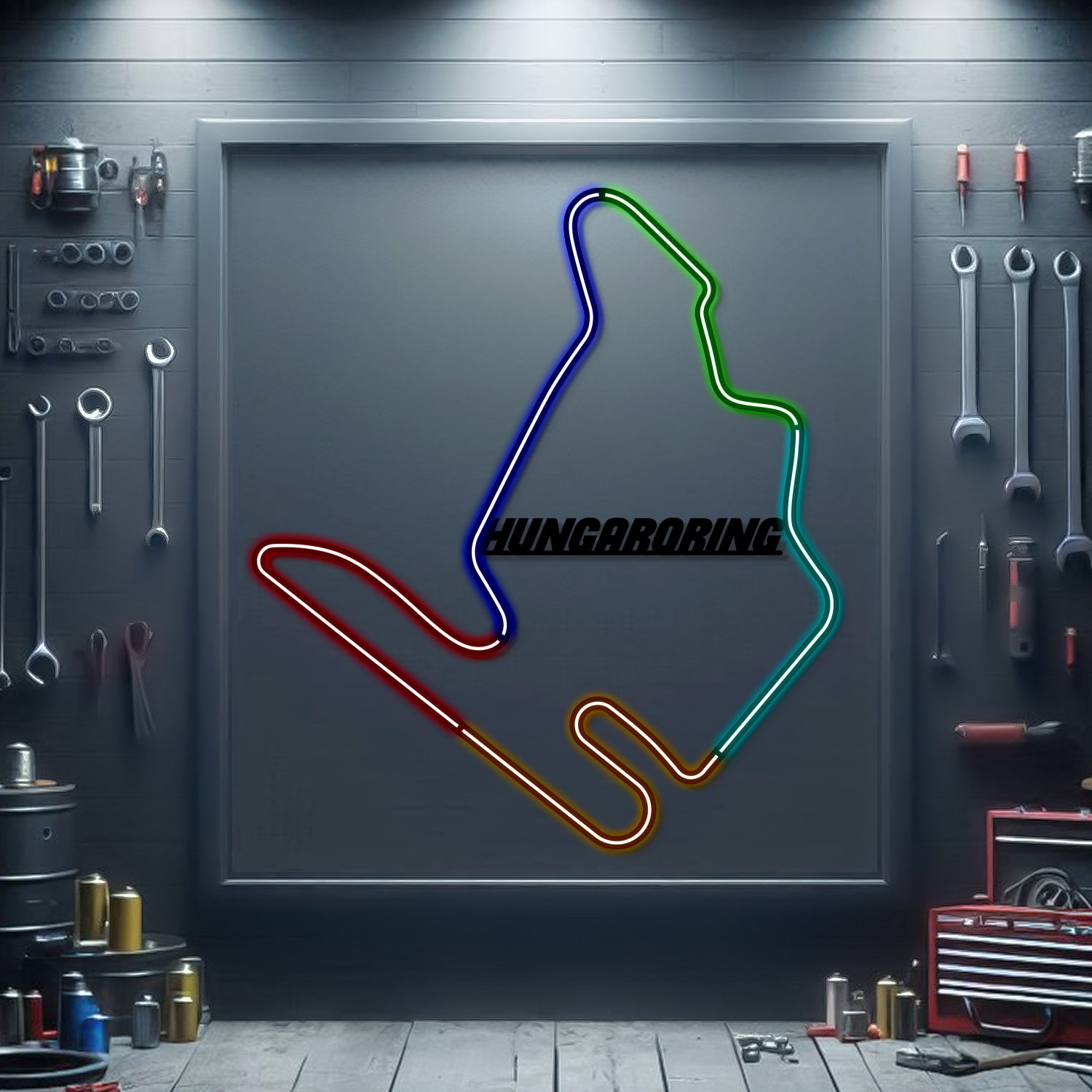 Hungaroring Metal Neon Race Track - MTN0132