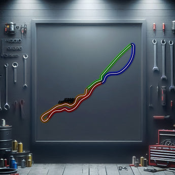 Jeddah Corniche Circuit neon track wall art – laser‑cut steel décor for Saudi Arabian Grand Prix fans