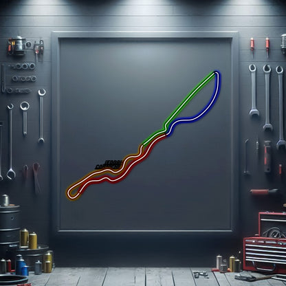 Jeddah Corniche Circuit neon track wall art – laser‑cut steel décor for Saudi Arabian Grand Prix fans