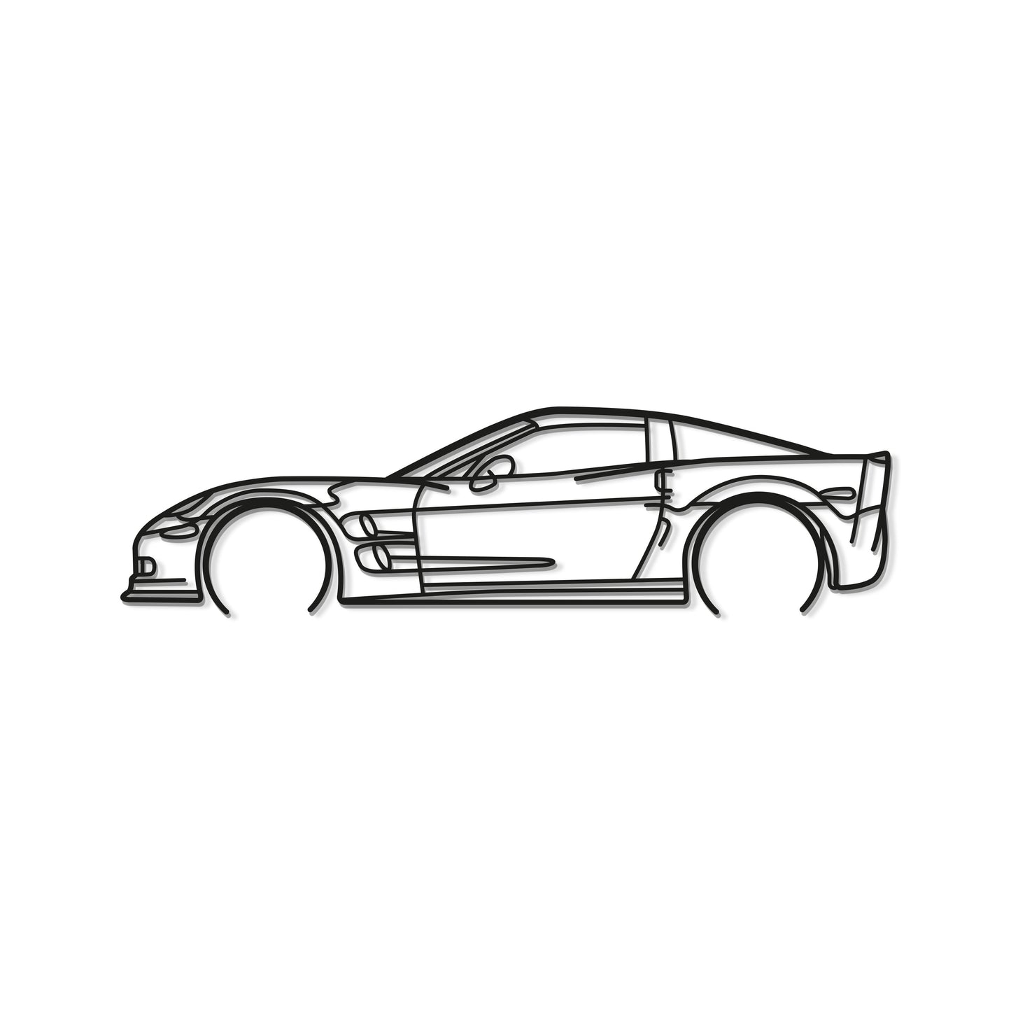 Laser cut steel Chevrolet Corvette C6 ZR1 wall art perfect for racing fans