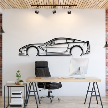 Let the Chevrolet Corvette C7 silhouette transform your wall into sleek metal art