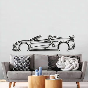Modern Chevrolet Corvette C8 laser cut steel wall art for sports car enthusiasts