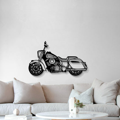 Man cave elevated with Indian Springfield Dark Horse minimalist metal décor in matte finish