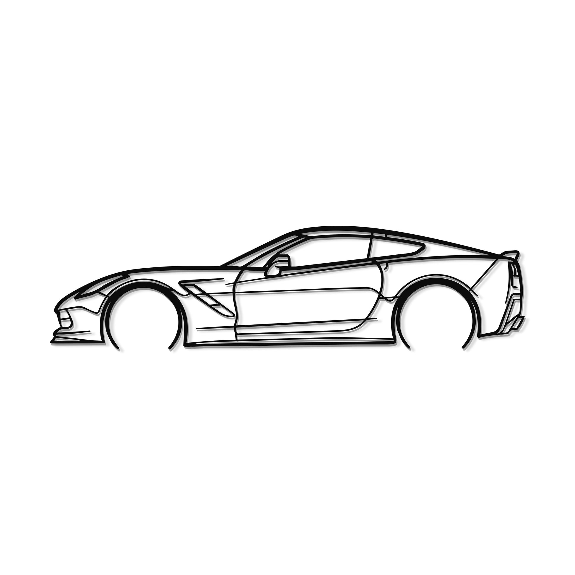 Give your garage or office a statement piece featuring the Corvette C7 silhouette