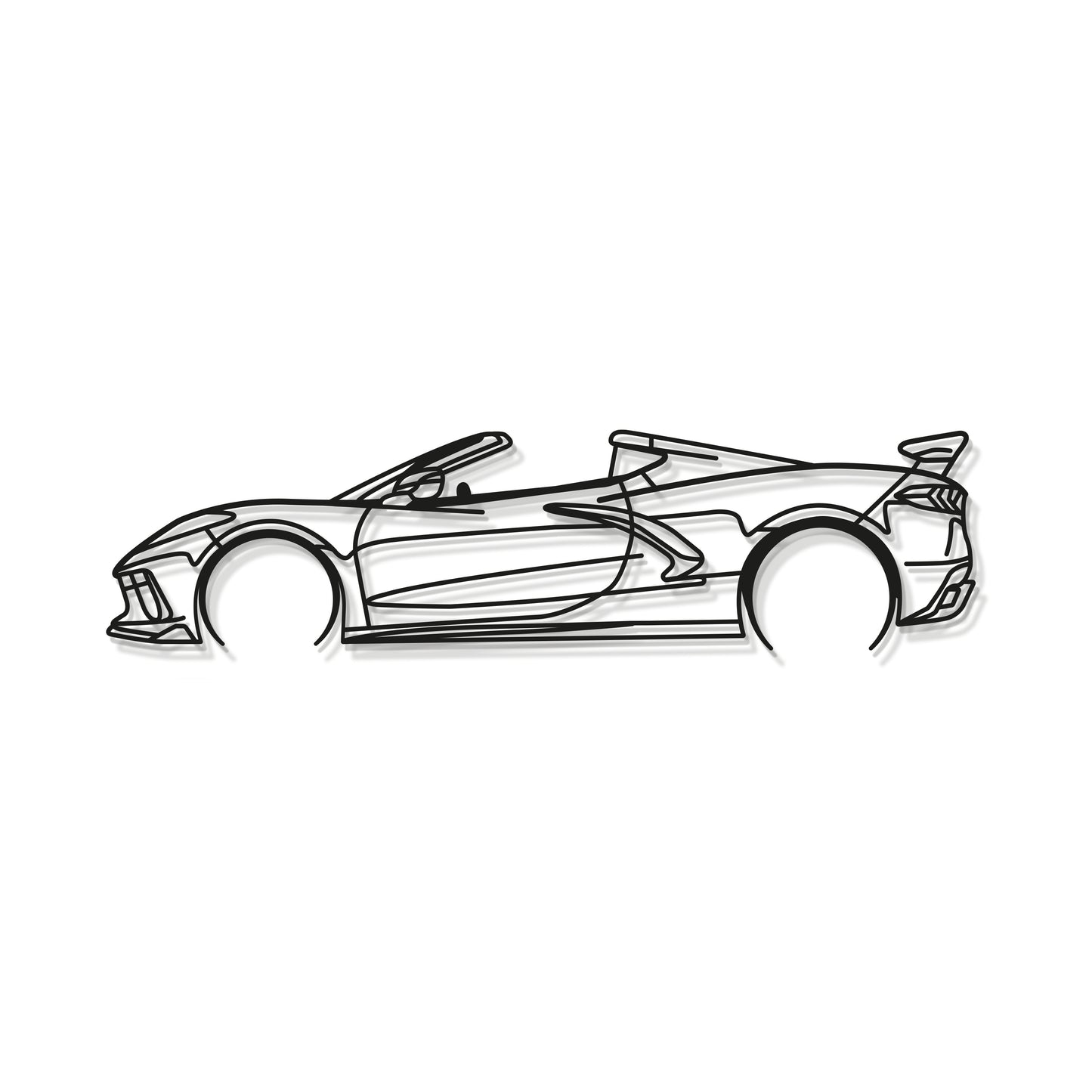 Laser cut steel Chevrolet Corvette C8 wall art perfect for performance car fans