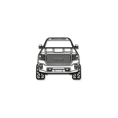 Sleek décor featuring GMC Denali Sierra 3500HD 2016 metal wall art adding rugged flair