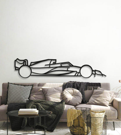 Formula 1 2022 ready-to-hang wall art adds motion-inspired detail to a bedroom décor