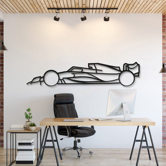 Formula 1 2022 metal car wall art brings high-speed motorsport energy to a modern living room