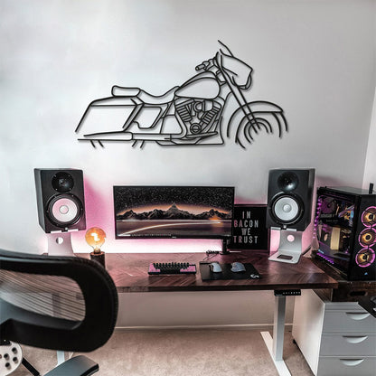 Detailed Harley Davidson Street Glide Metal Art Durable Laser Cut Steel Construction