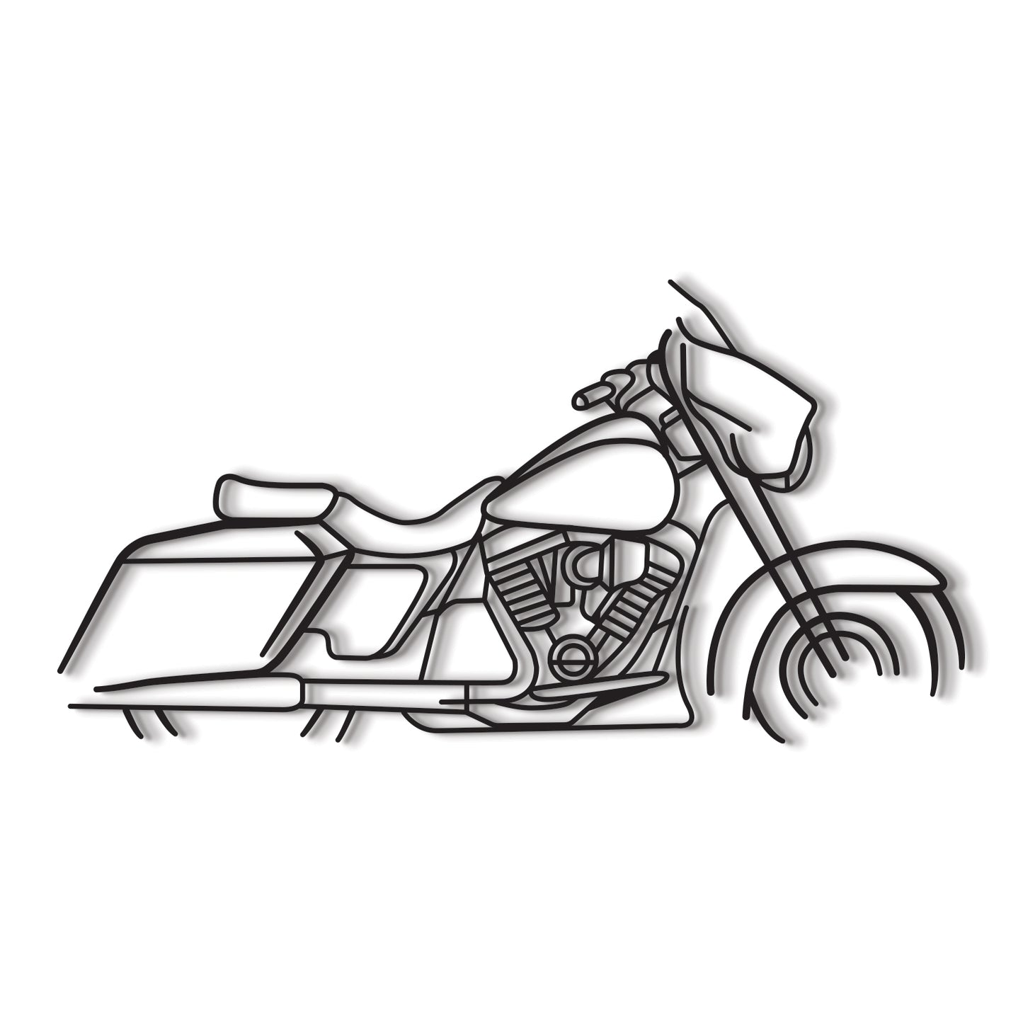 Harley Davidson Street Glide Metall Motorrad Wandkunst - MT1094