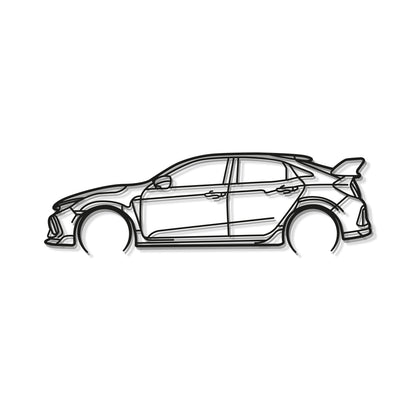 Laser cut steel Honda Civic Type R FK8 wall art perfect for tuner culture lovers