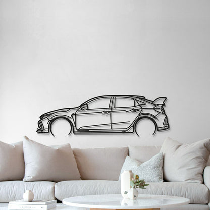 Honda Civic Type R FK8 vintage metal wall sculpture for living room display