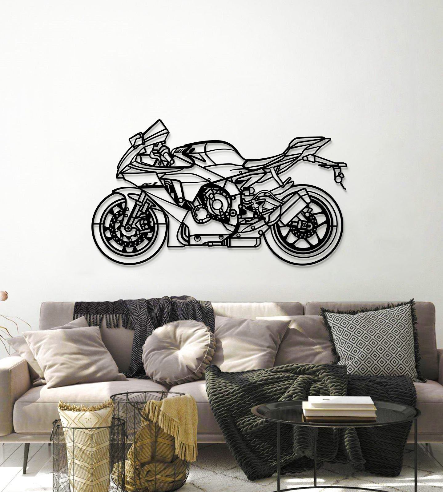 2024 R1 motorcycle metal art for garage or living space