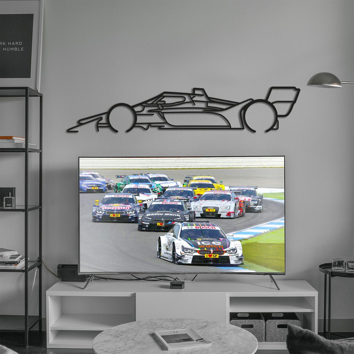 2022 IndyCar Classic Race Car Silhouette Wall Decor Powder Coated Matte Steel