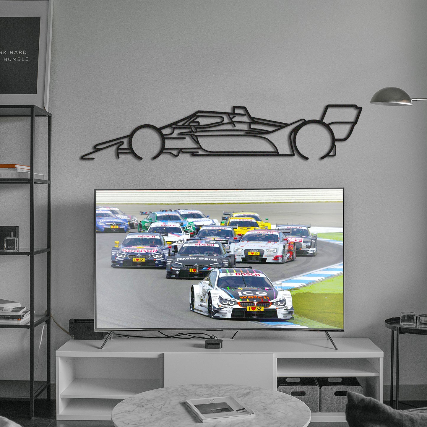 2022 IndyCar Classic Race Car Silhouette Wall Decor Powder Coated Matte Steel
