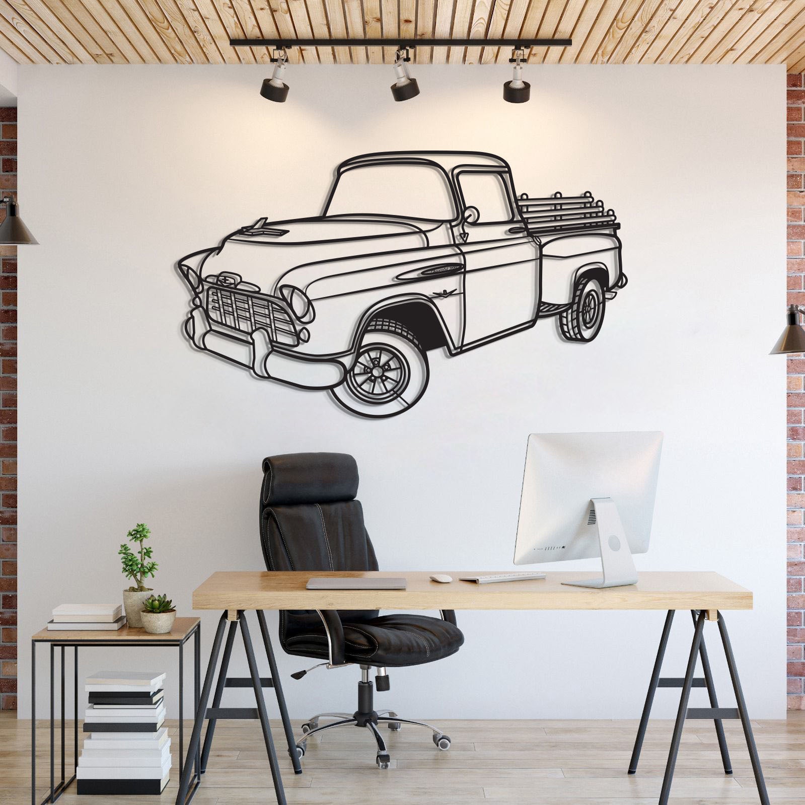 1958 3100 Perspective Metal Car Wall Art - MT1295