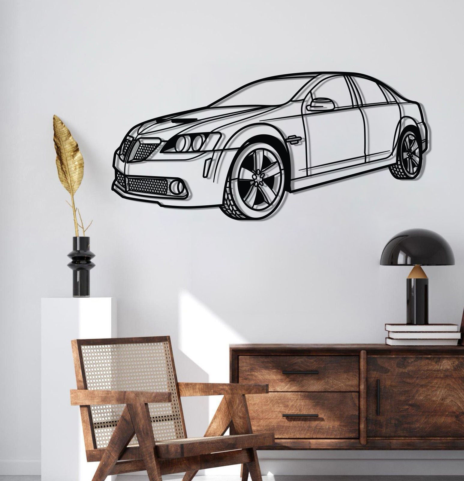 2009 G8 Perspective Metal Car Wall Art - MT1298