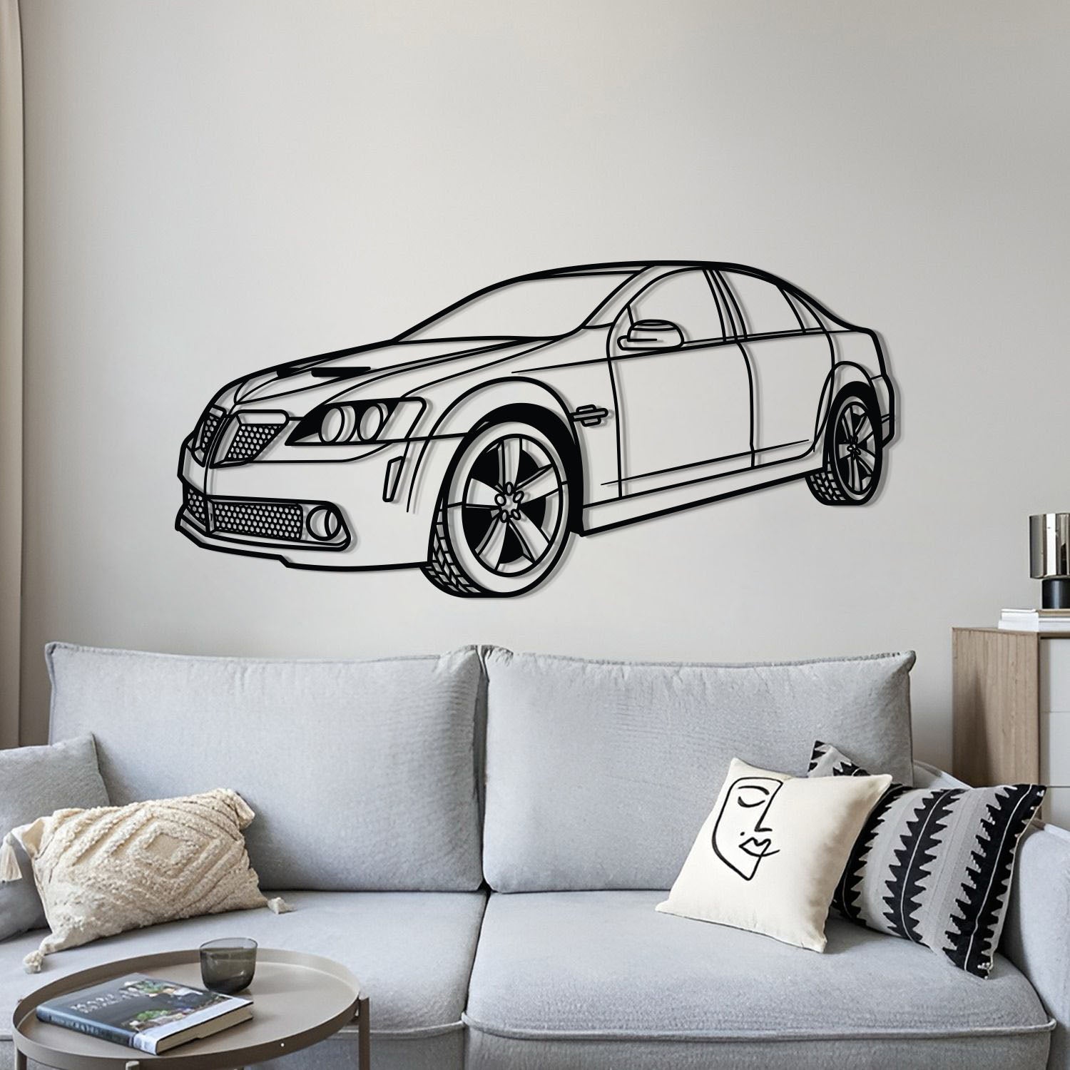 2009 G8 Perspective Metal Car Wall Art - MT1298