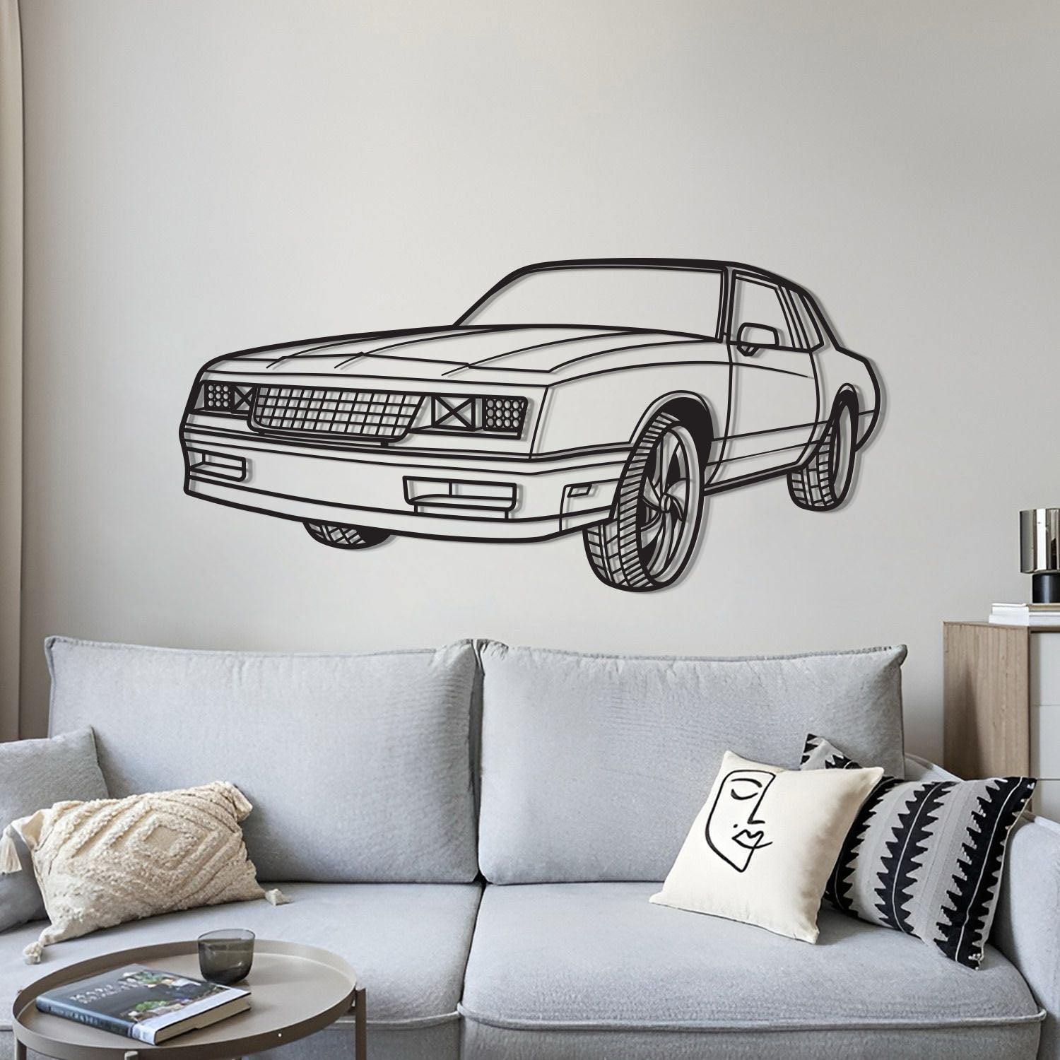 1986 Monte Carlo SS Perspective Metal Car Wall Art - MT1296