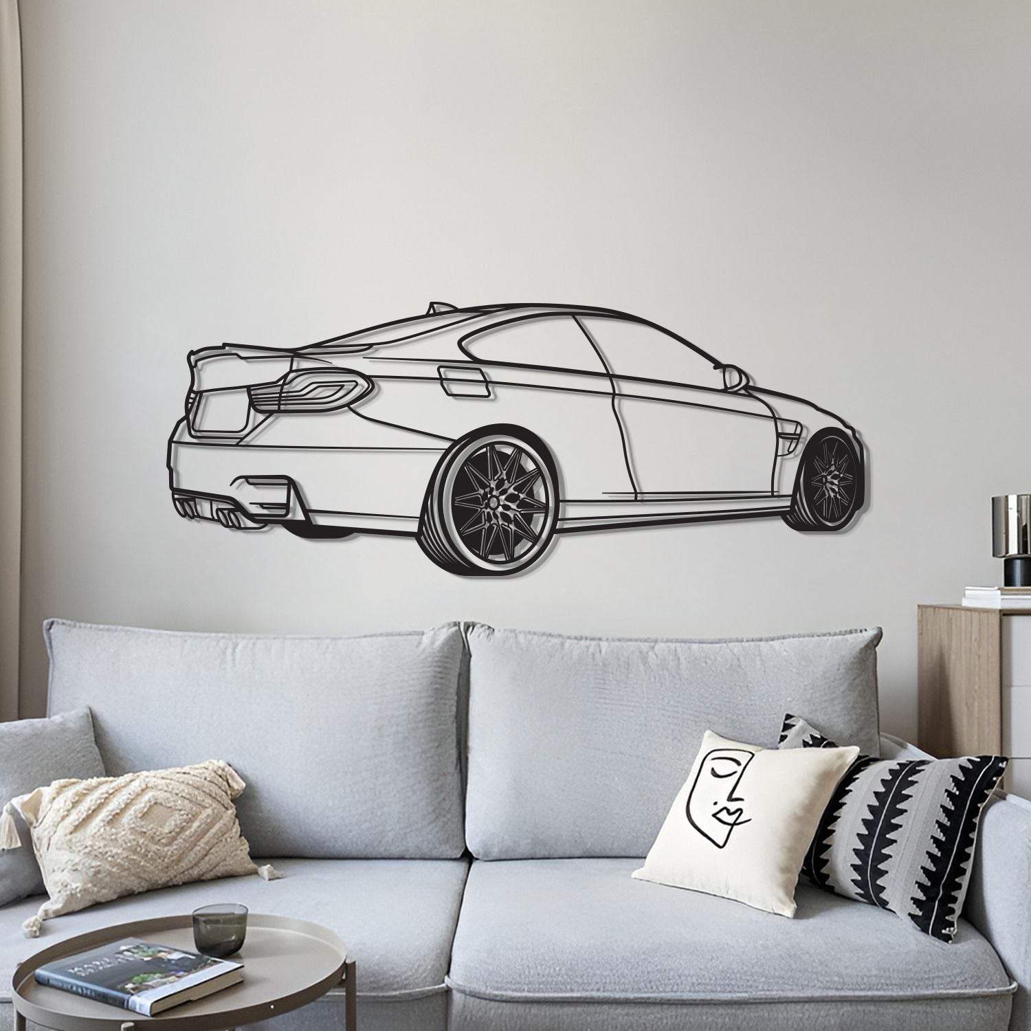 M4 Back Perspective Metal Car Wall Art - MT1299