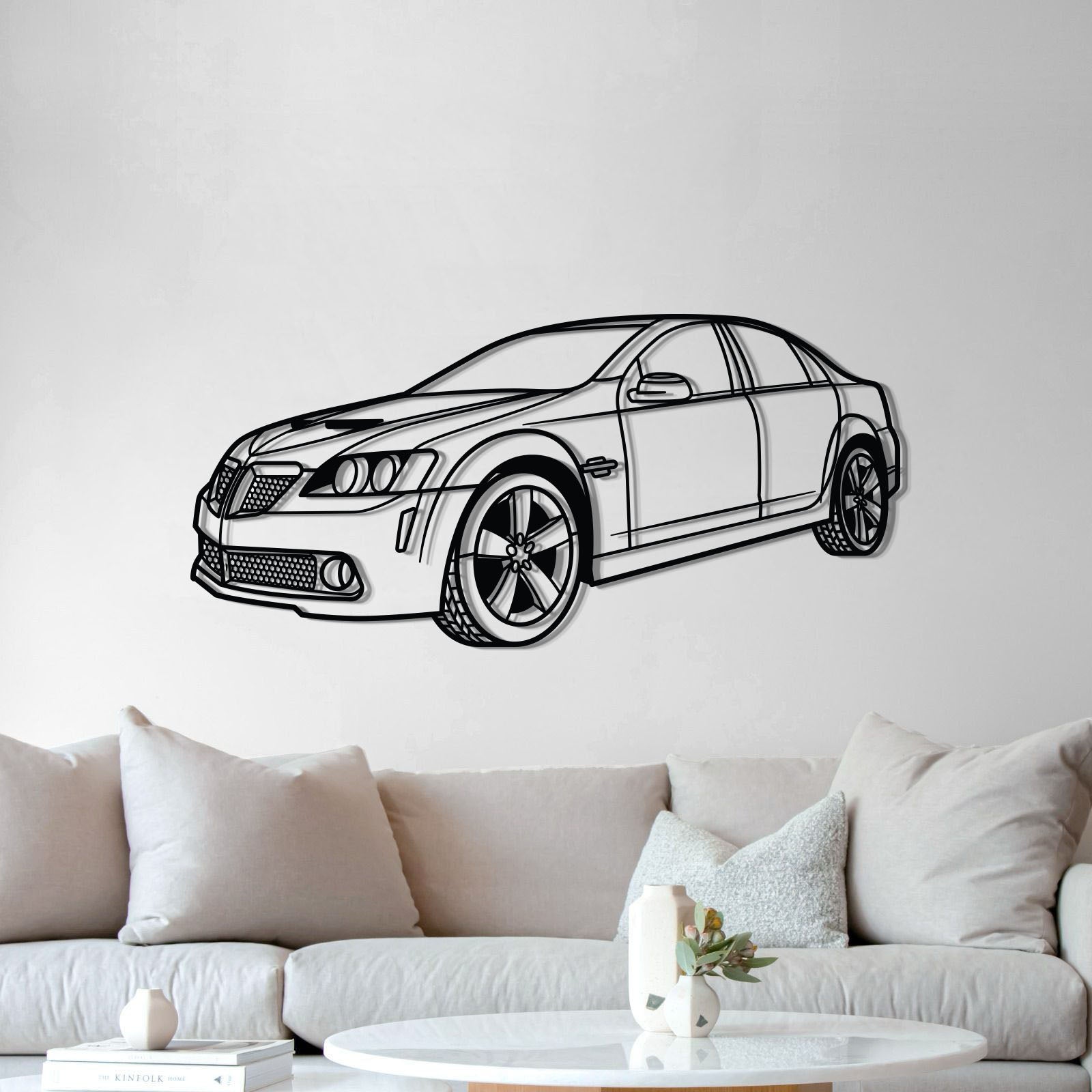 2009 G8 Perspective Metal Car Wall Art - MT1298