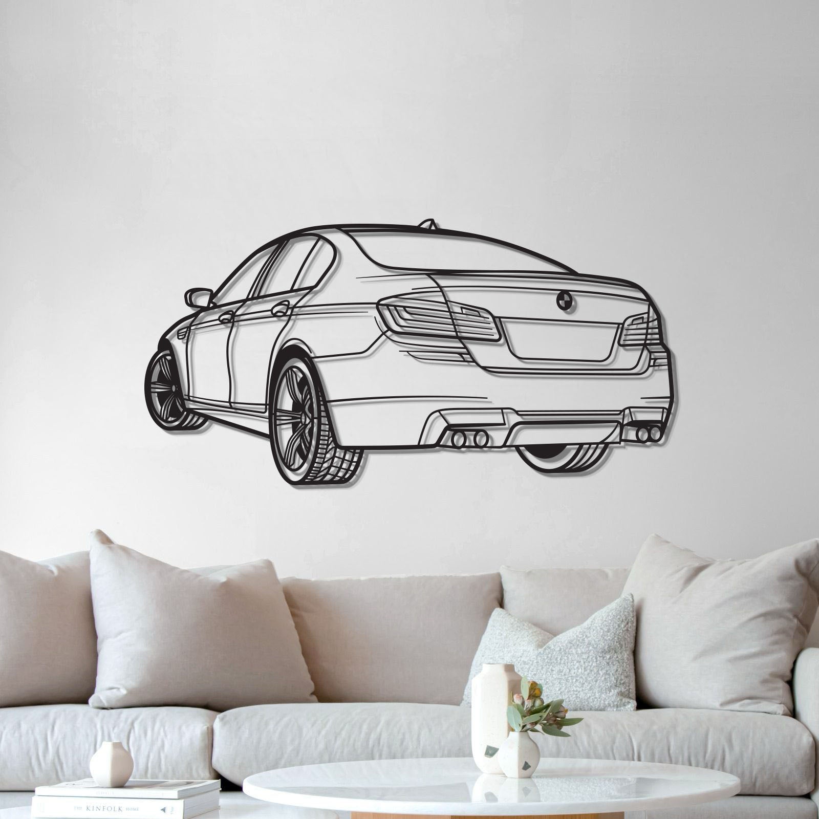 F10 M5 Back Perspective Metal Car Wall Art - MT1301