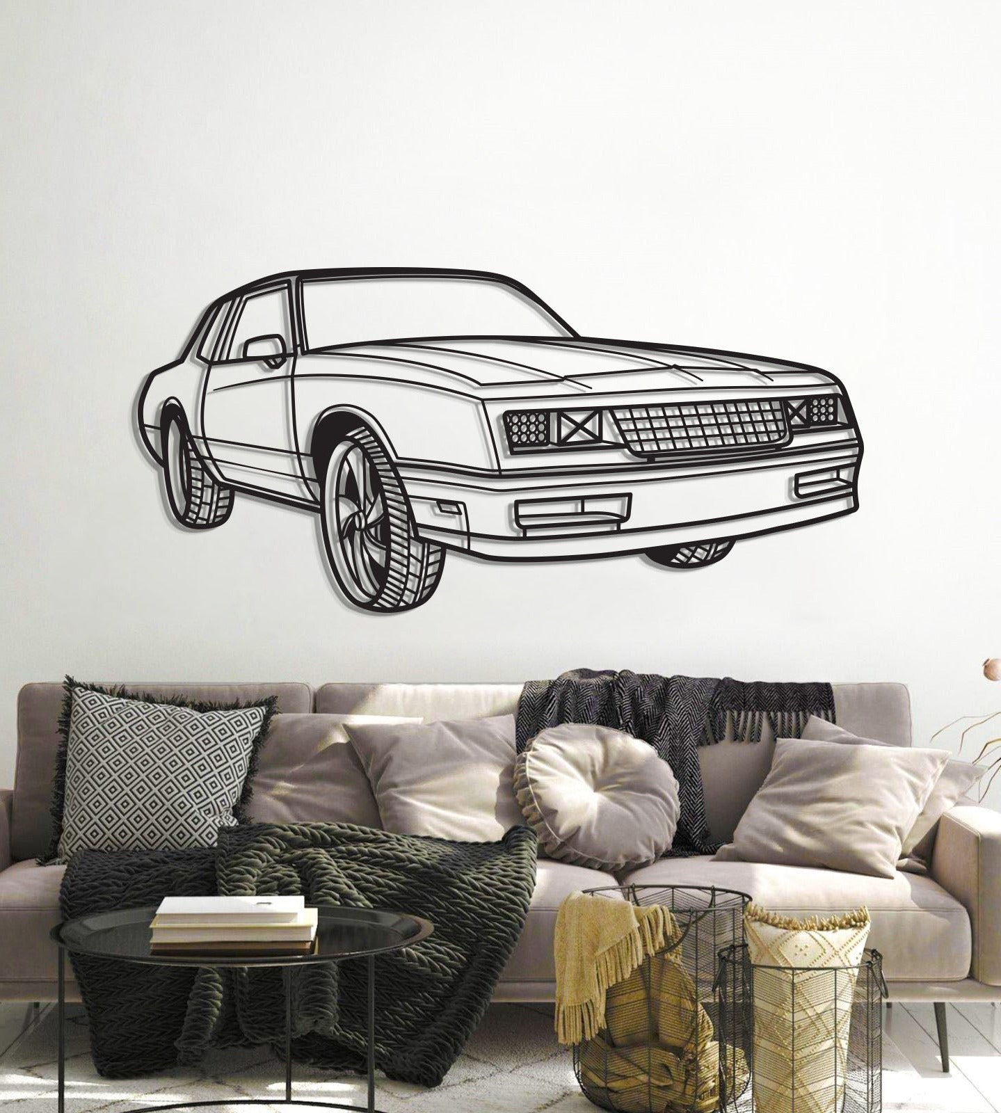 1986 Monte Carlo SS Perspective Metal Car Wall Art - MT1296