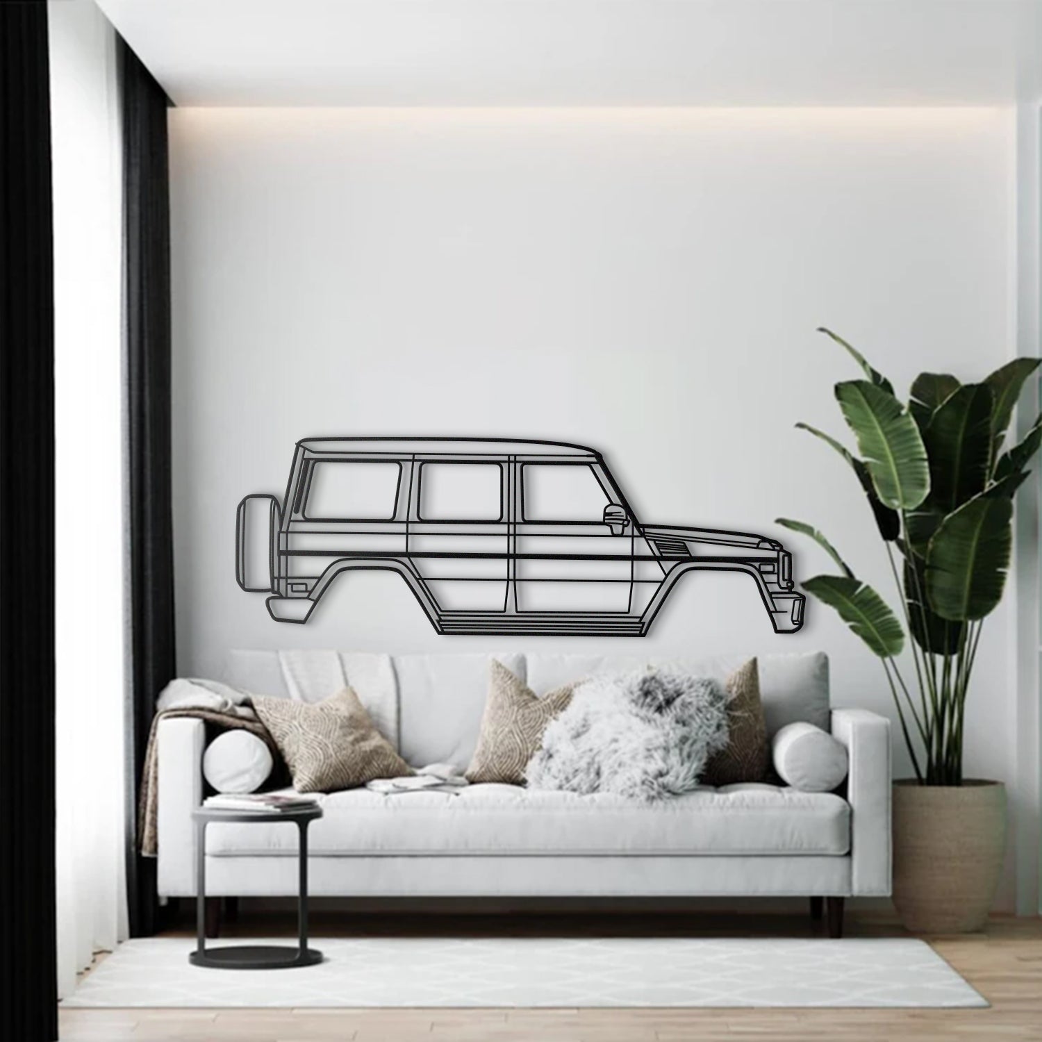 Modern 2013 Mercedes‑AMG G63 W463 First Gen Wall Hanging In Textured Black Steel