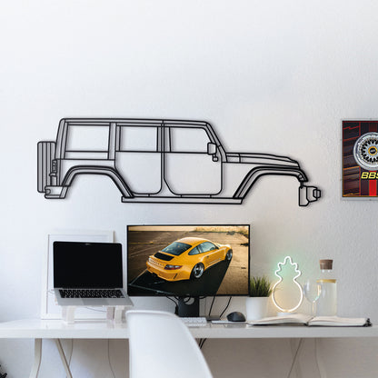 2012 Wrangler Rubicon Metal Car Wall Art - MT0478
