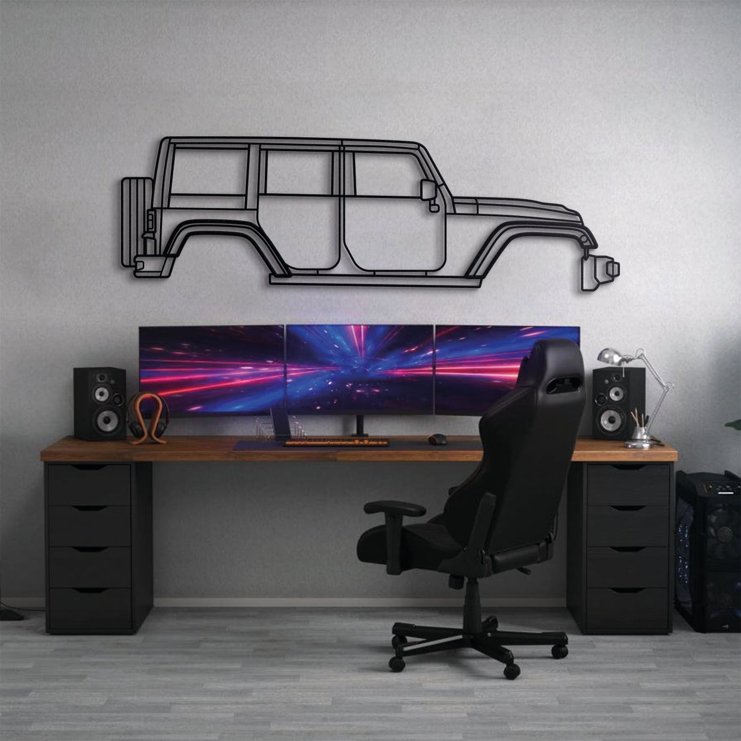 2012 Wrangler Rubicon Metal Car Wall Art - MT0478