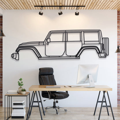 2012 Wrangler Rubicon Metal Car Wall Art - MT0478
