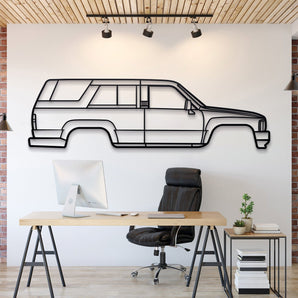 1984 Toyota 4Runner N60 first generation metal car wall art – classic compact SUV silhouette