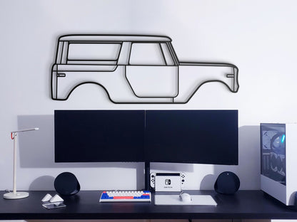 1970 International Scout 800 A Metall Auto Wandkunst - MT0135