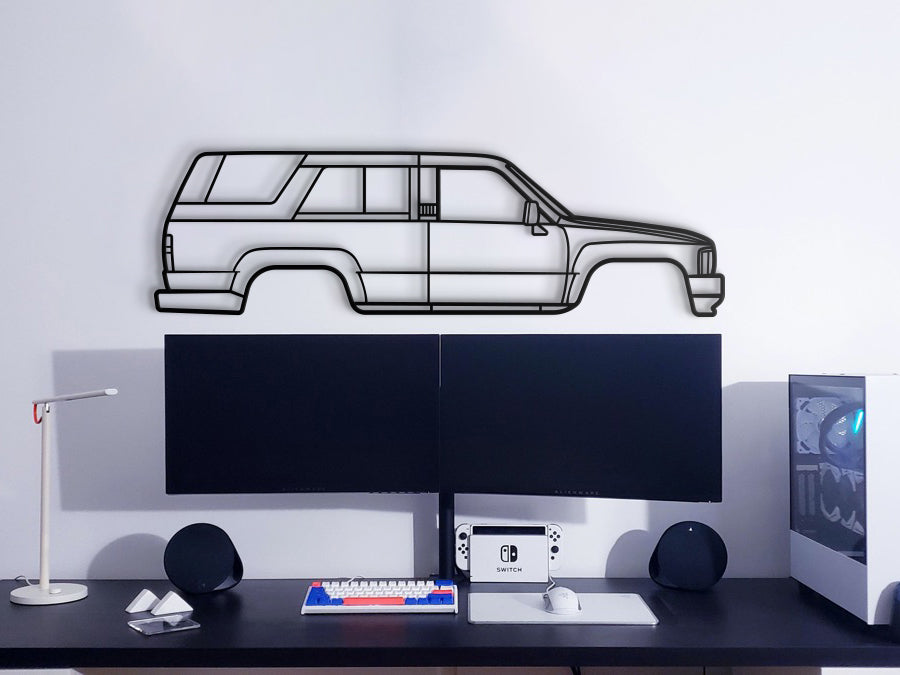 1984 4Runner N60 metal wall art – minimalist SUV silhouette for adventure enthusiasts