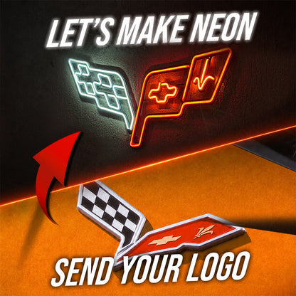 Dein personalisiertes Logo aus Metall Neon-Wandkunst - MTN0068