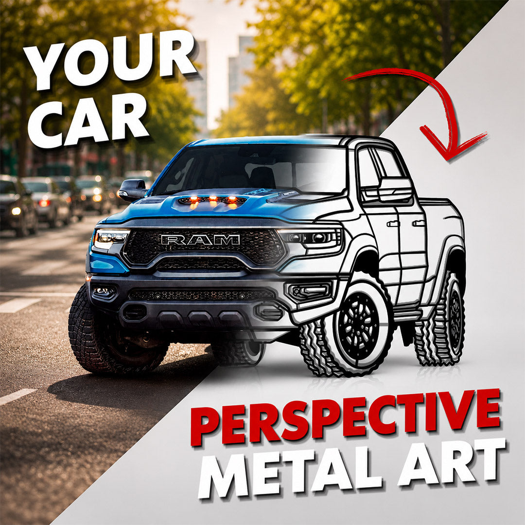 Your Personalized Perspective Car Metal Wall Art - MT1116