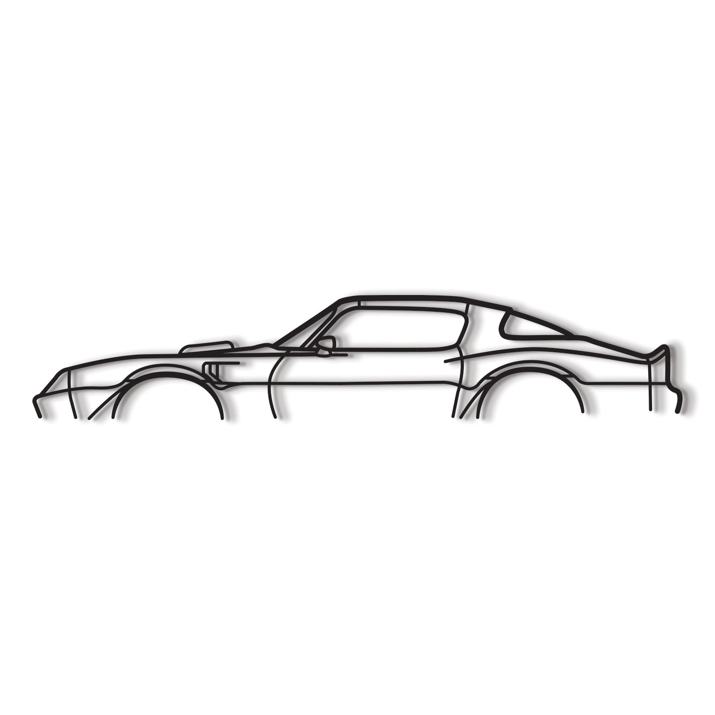 Industrial style 1977 Pontiac Trans Am metal wall decor minimalist silhouette design