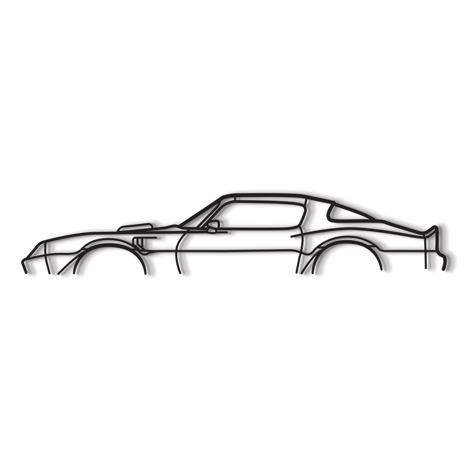 Industrial style 1977 Pontiac Trans Am metal wall decor minimalist silhouette design