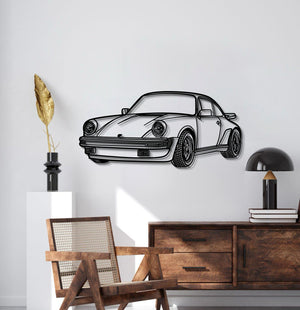 2010 Porsche 911 930 perspective car silhouette metal wall decor powder coated