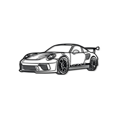 Industrial style 2018 911 GT3 RS 992 perspective metal wall decor texture steel