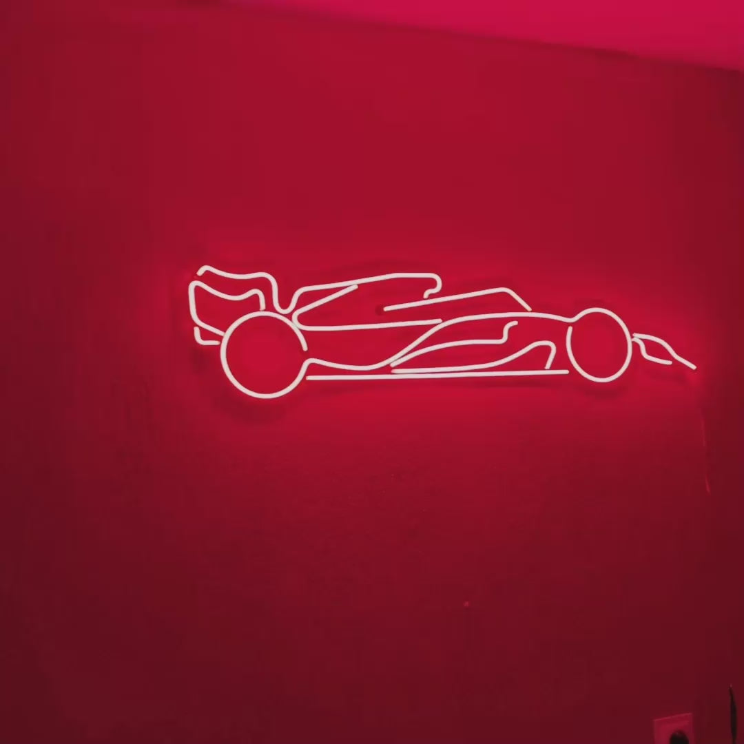 Corvette C8 neon metal wall art – luxury supercar décor featuring illuminated outline and 1 cm 3D effect

