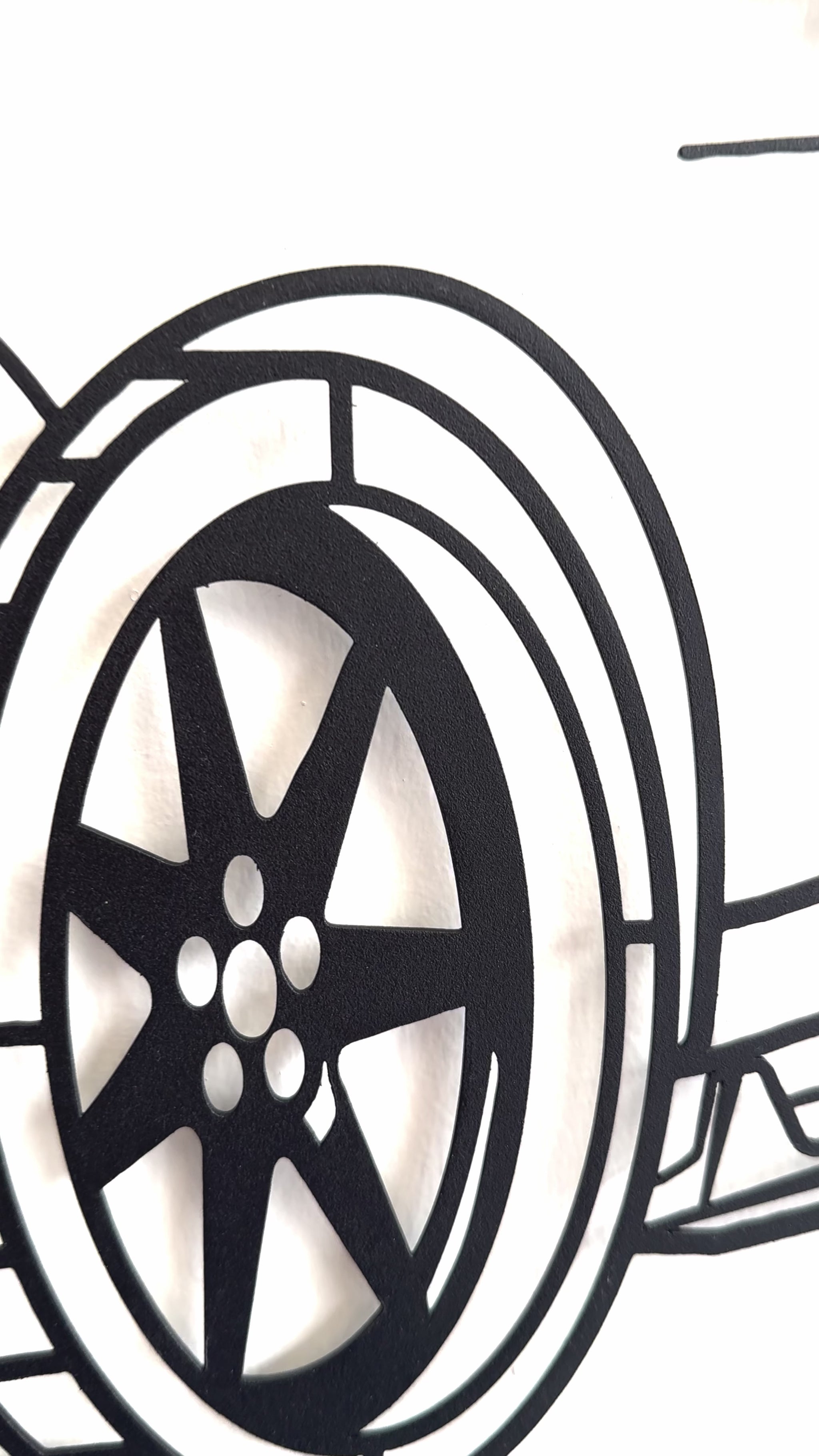 Retro modern Shelby GT500 perspective metal wall decor for office or showroom