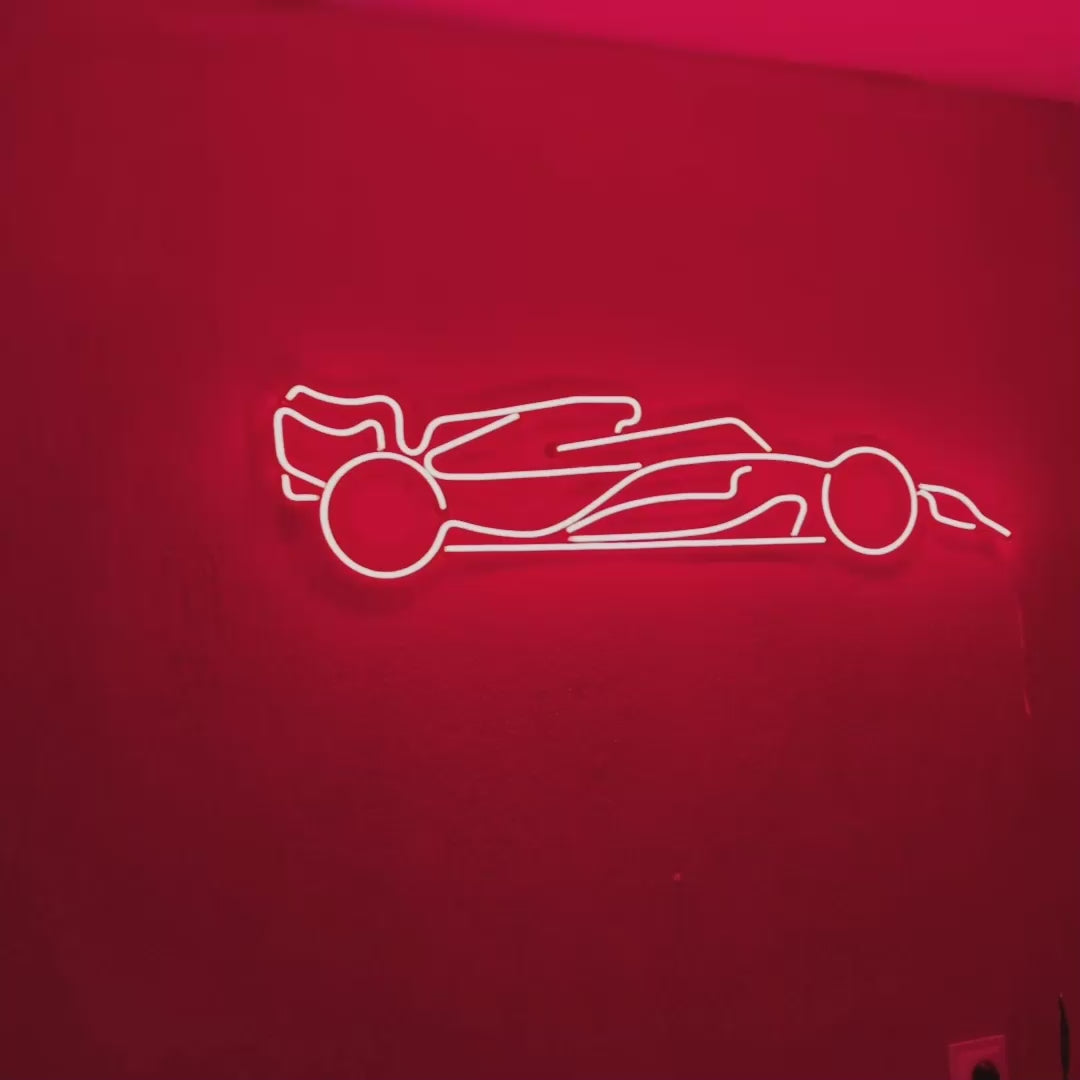 F84 M4 Front View Metal Neon Car Wall Art - MTN0088