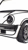 Retro 2010 911 930 perspective metal wall decor classic silhouette