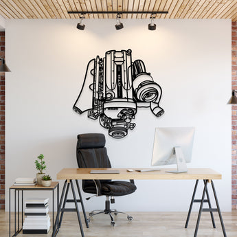 RB26 DETT engine block metal wall art silhouette